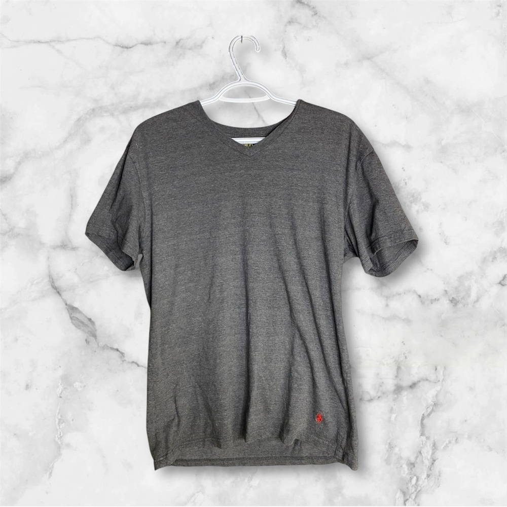 Ralph Lauren Women's Gray Slim Fit V-Neck T-Shirt - Size Large